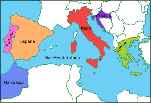 Mapa UNESCO dieta mediterranea